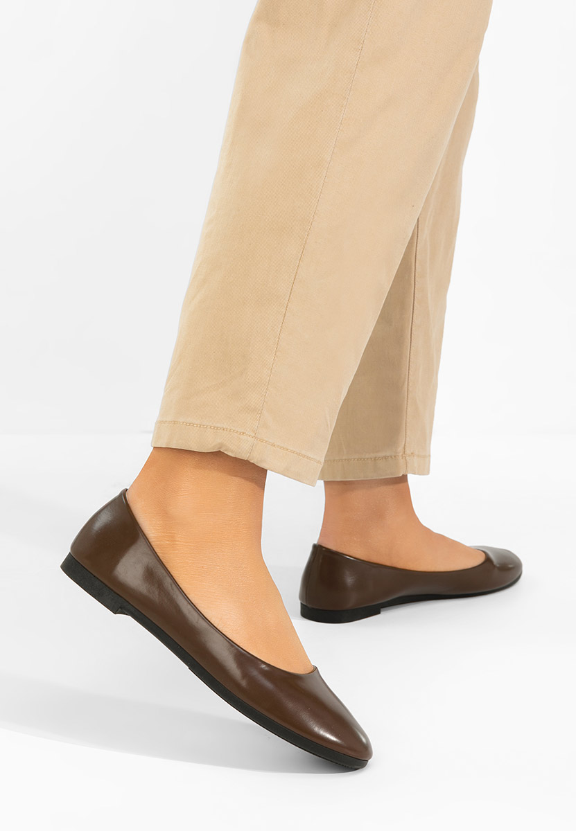 Γυναικείες μπαλαρίνες Zoenia καφε