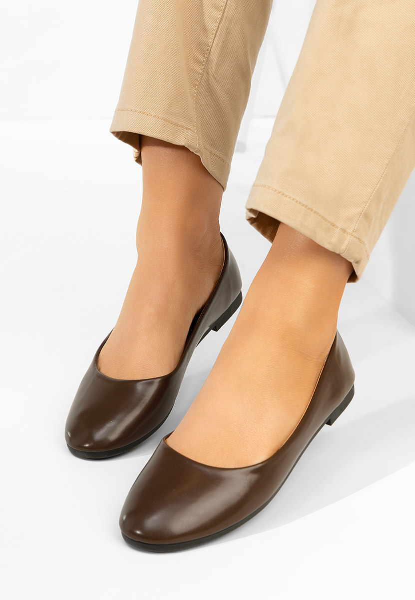 Γυναικείες μπαλαρίνες Zoenia καφε