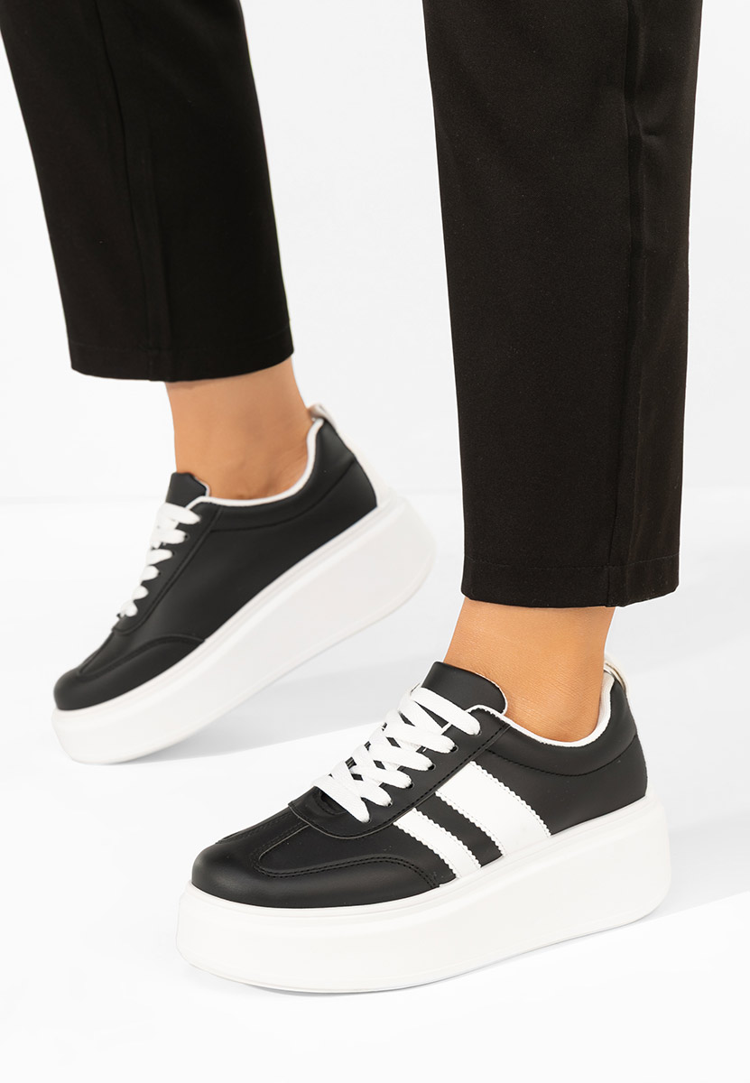 Sneakers με πλατφόρμα Semana μαύρα