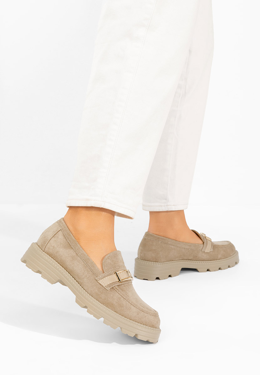 Μοκασίνια γυναικεια Katiana χακι