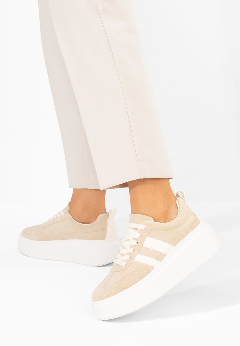 Sneakers με πλατφόρμα Semana μπεζ