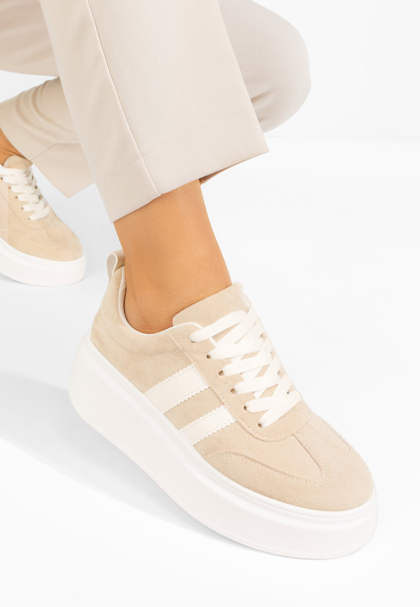 Sneakers με πλατφόρμα Semana μπεζ