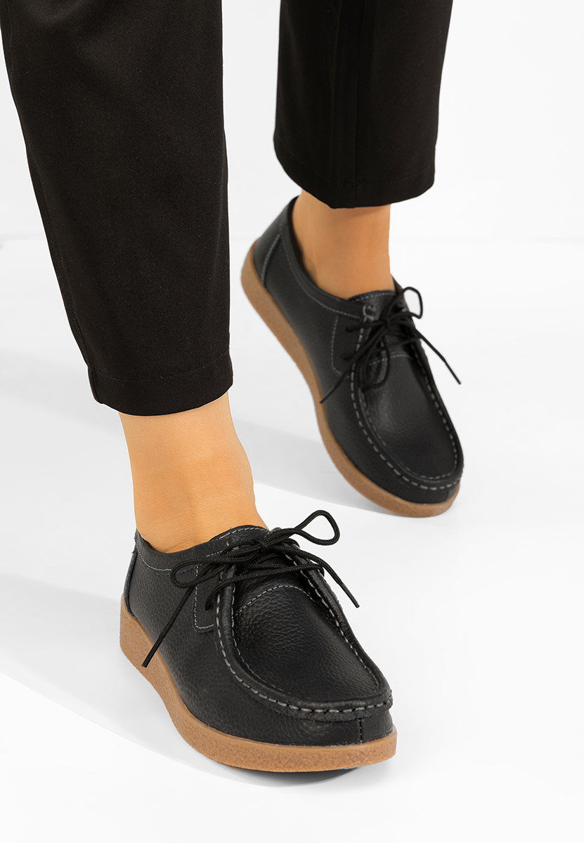 Μοκασίνια γυναικεια Afinia μαύρα