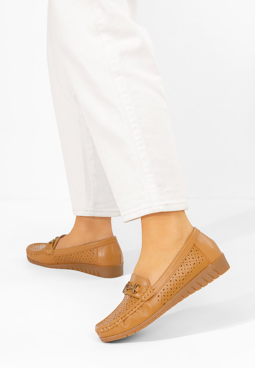 Μοκασίνια γυναικεια Cristella ταμπά