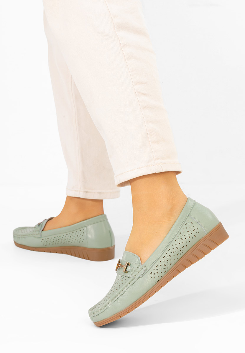 Μοκασίνια γυναικεια Cristella πρασινο