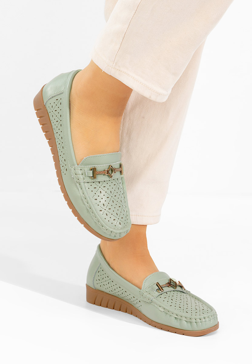 Μοκασίνια γυναικεια Cristella πρασινο