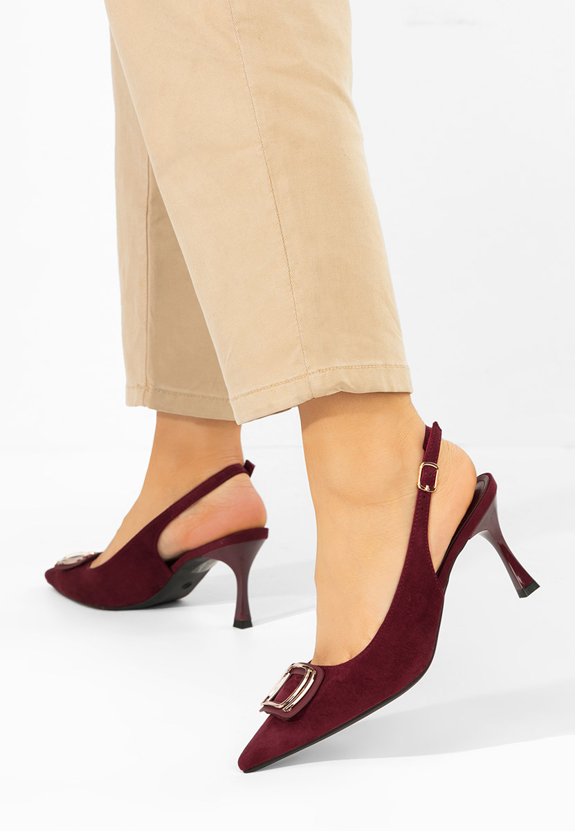 Γόβες slingback Cristelia μπορντό