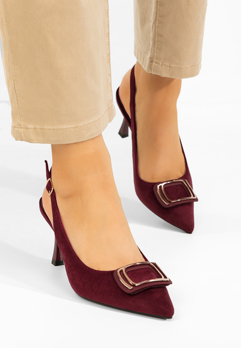 Γόβες slingback Cristelia μπορντό