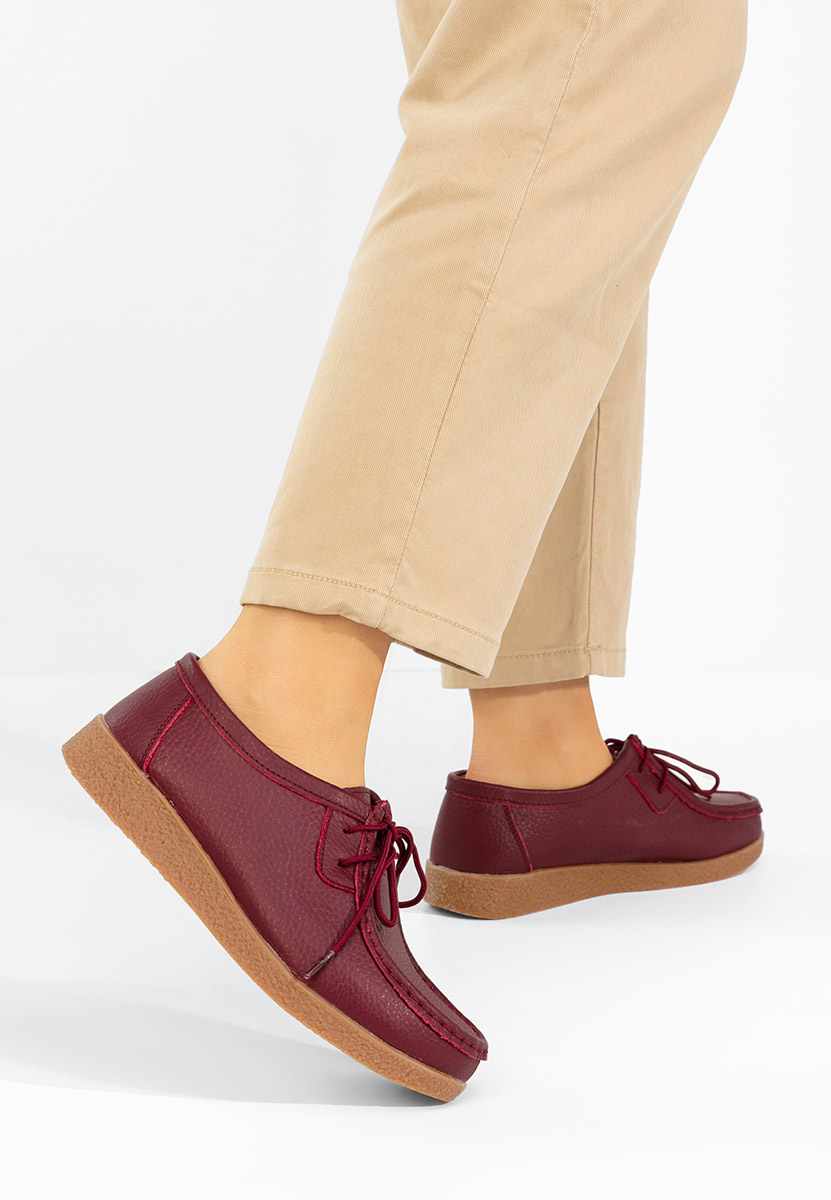 Μοκασίνια γυναικεια Afinia μπορντό
