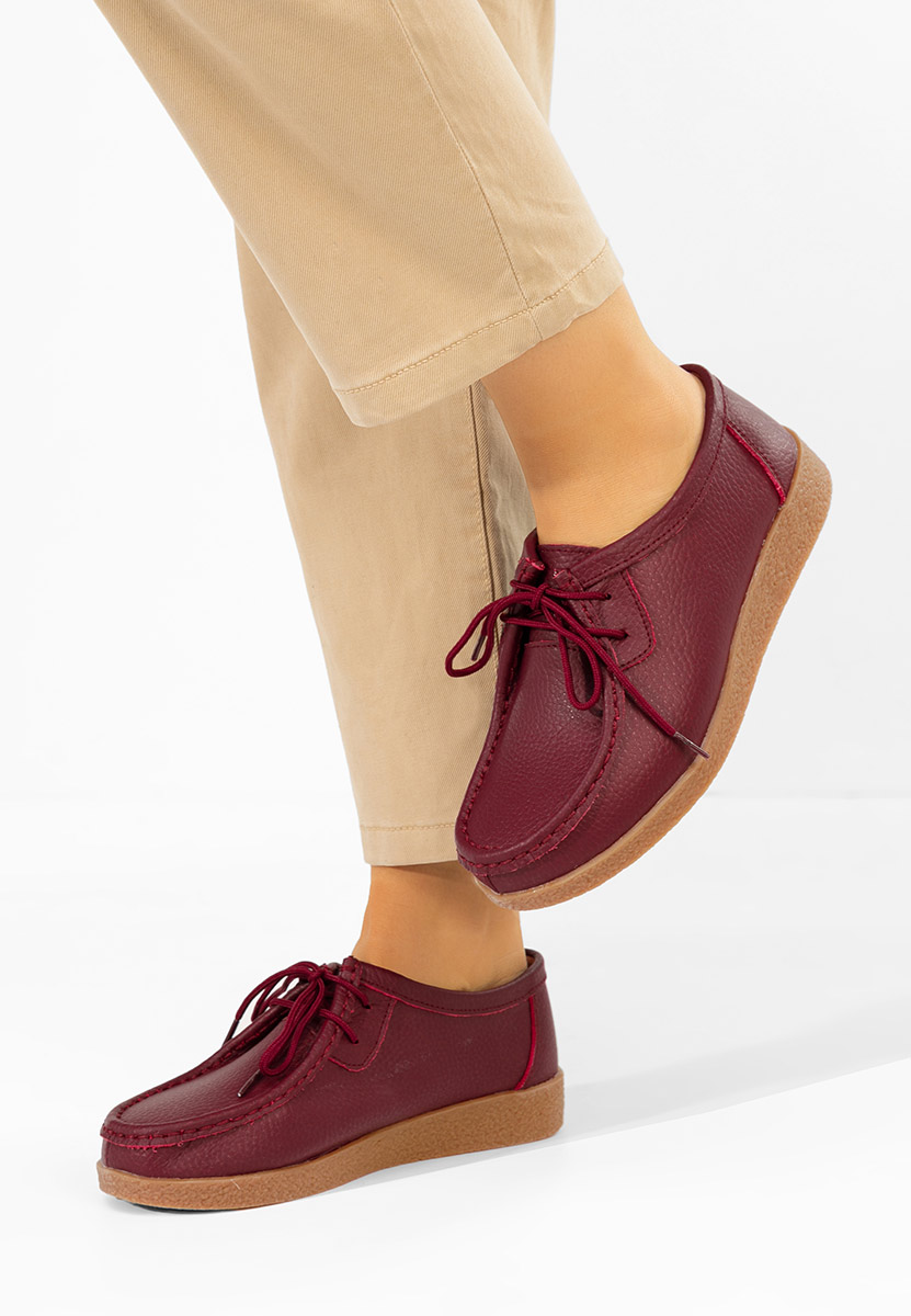 Μοκασίνια γυναικεια Afinia μπορντό