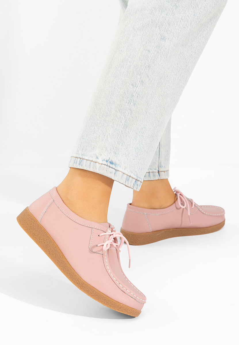 Μοκασίνια γυναικεια Afinia ροζ