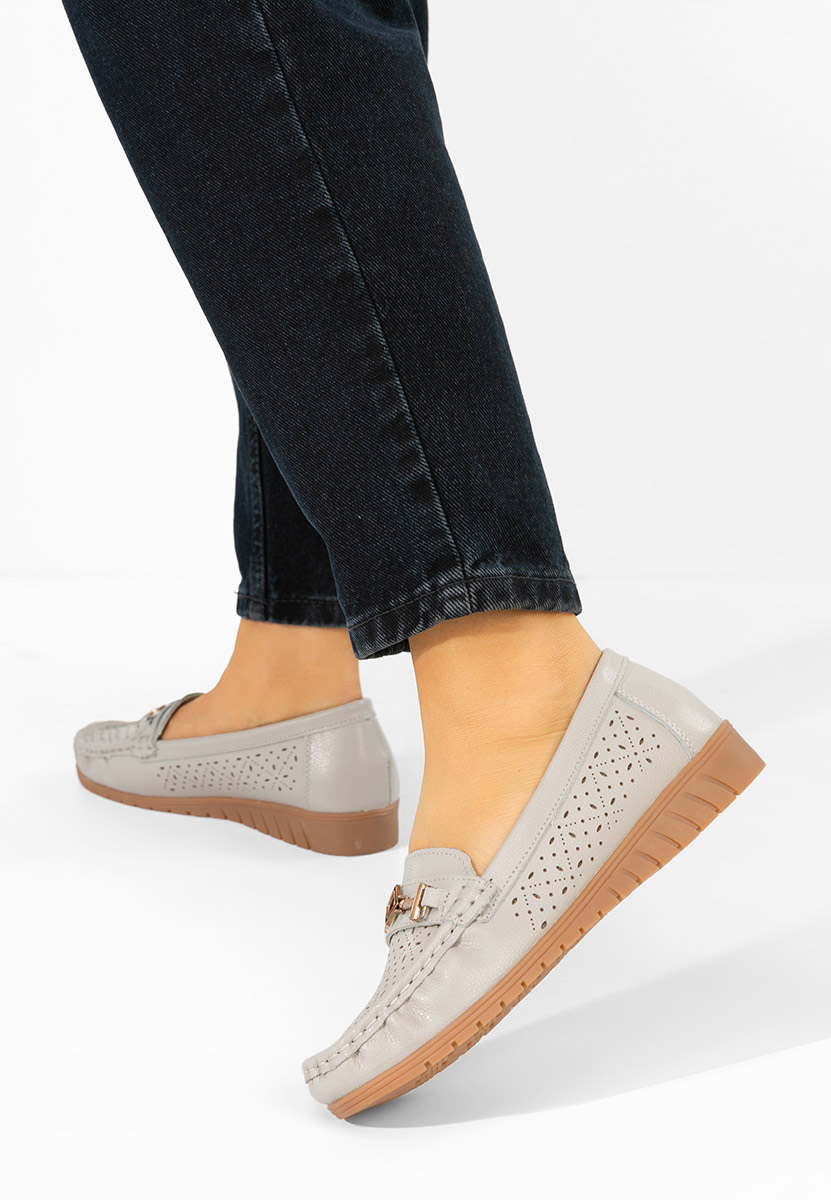 Μοκασίνια γυναικεια Cristella γκρι