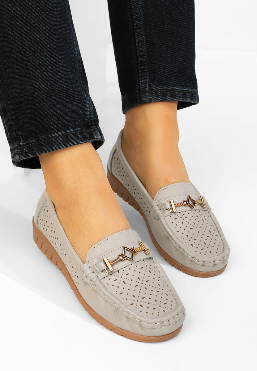 Μοκασίνια γυναικεια Cristella γκρι