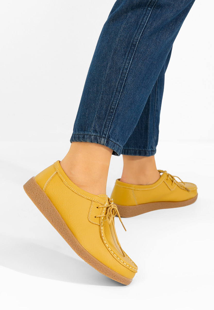 Μοκασίνια γυναικεια Afinia Κιντρινο