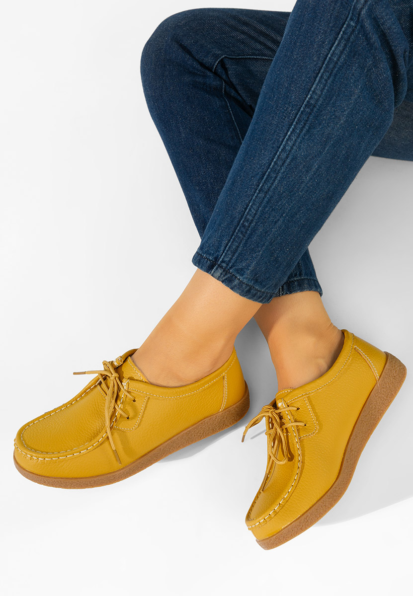 Μοκασίνια γυναικεια Afinia Κιντρινο