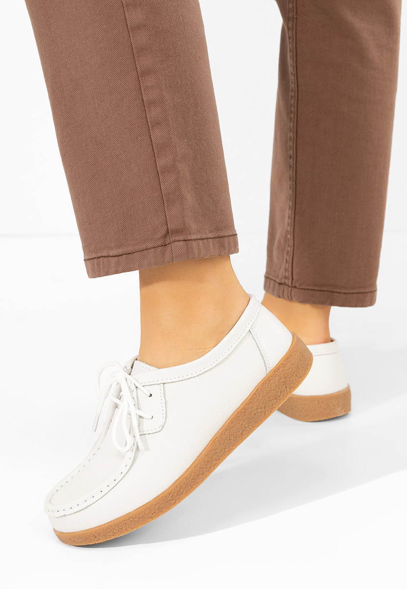 Μοκασίνια γυναικεια Afinia λευκά