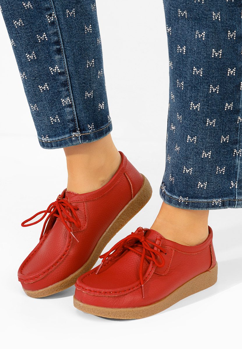 Μοκασίνια γυναικεια Afinia κοκκινο