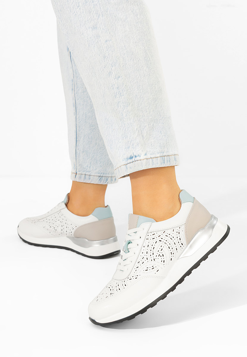 Sneakers γυναικεια δερματινα Ellania λευκά