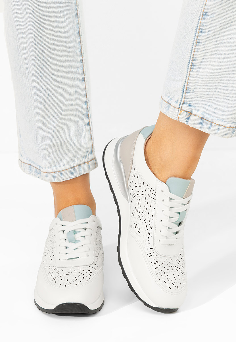 Sneakers γυναικεια δερματινα Ellania λευκά