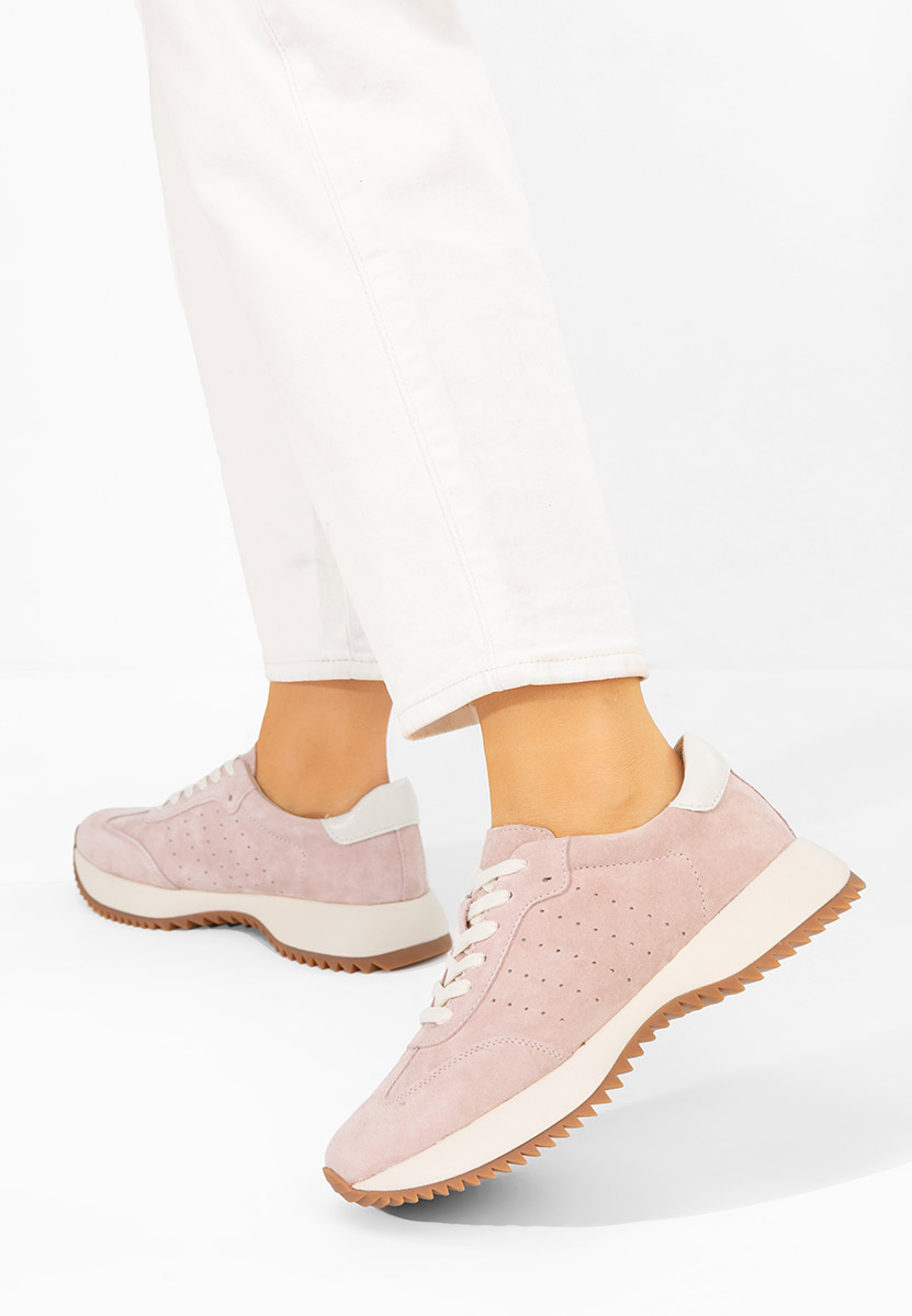 Sneakers γυναικεια δερματινα Yasminia ροζ