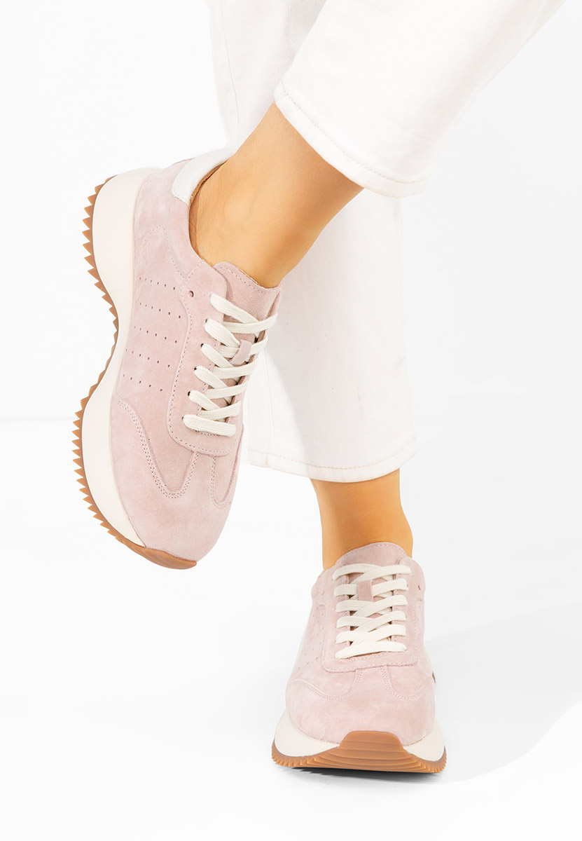 Sneakers γυναικεια δερματινα Yasminia ροζ