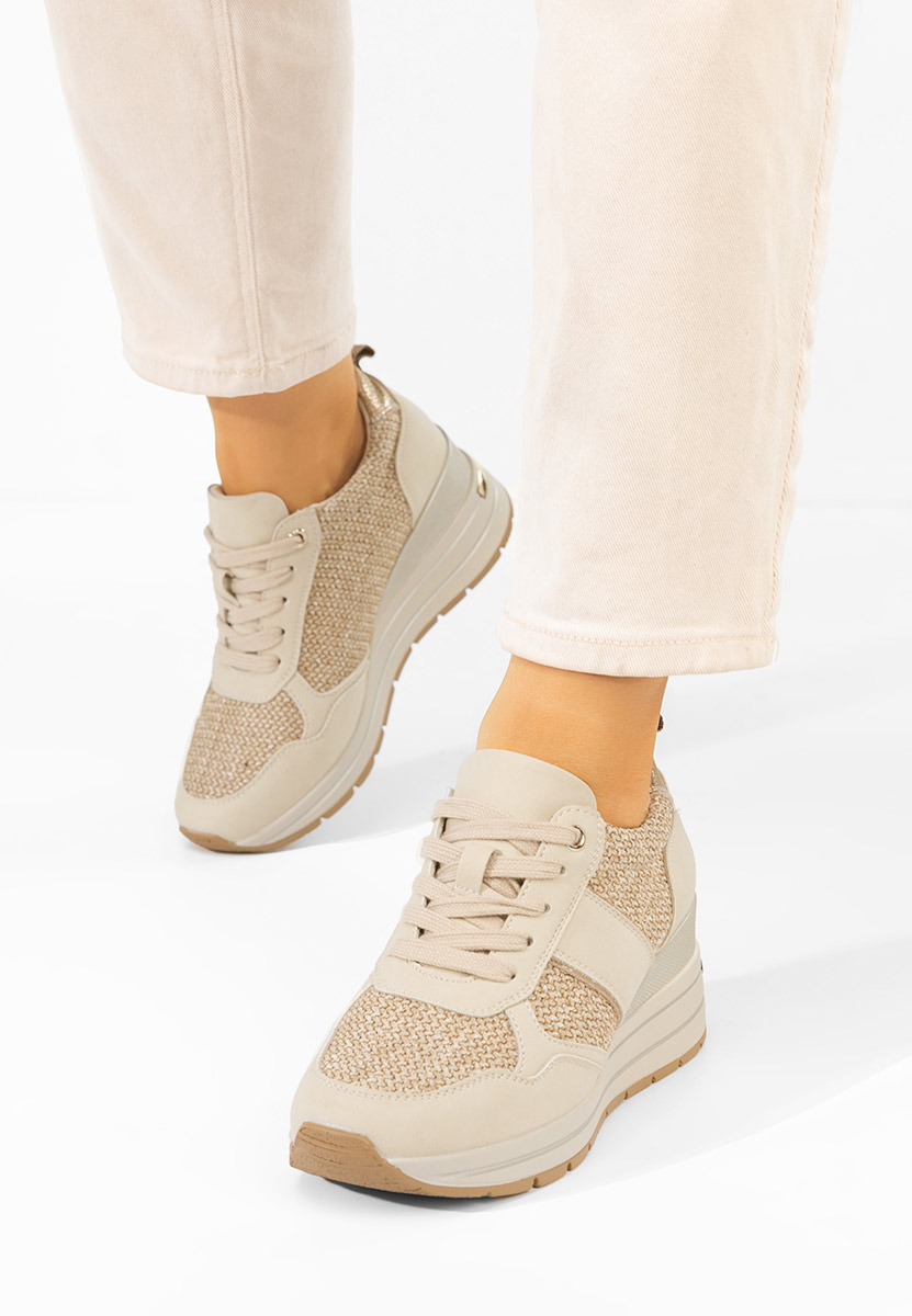 Sneakers με πλατφόρμα Izadora μπεζ