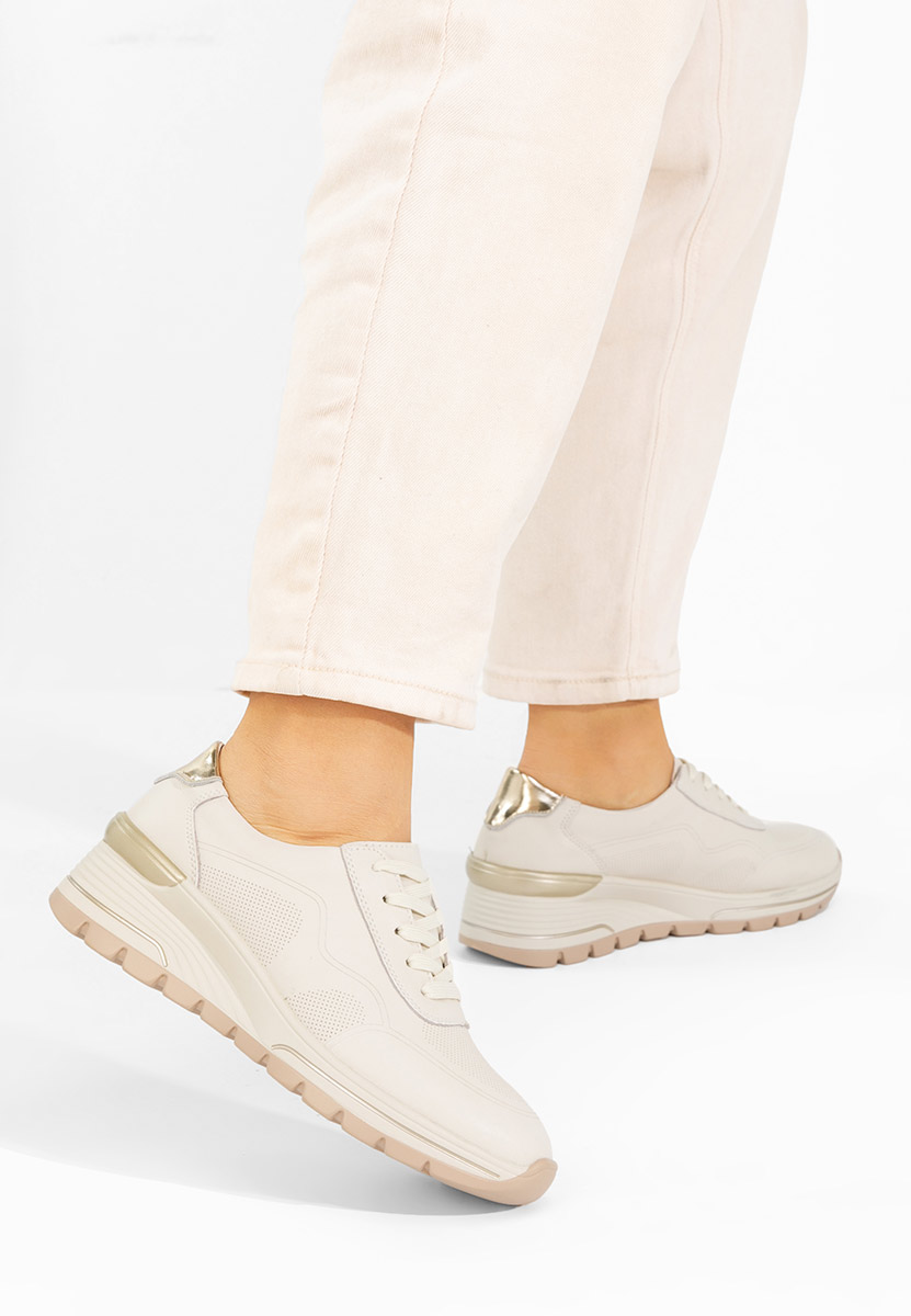 Sneakers γυναικεια δερματινα Thanh μπεζ