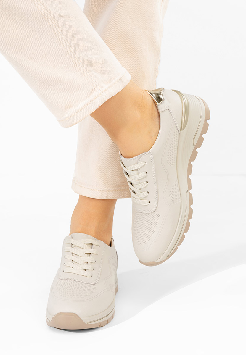 Sneakers γυναικεια δερματινα Thanh μπεζ