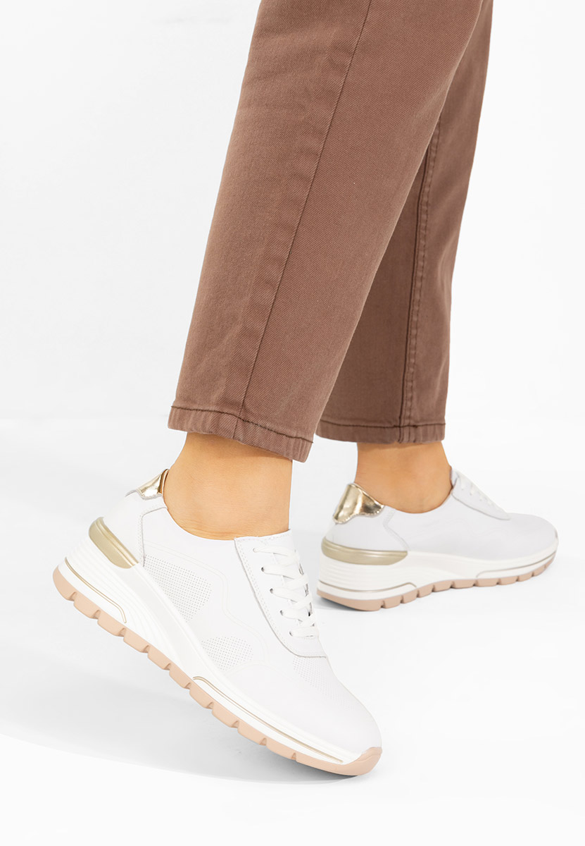 Sneakers γυναικεια δερματινα Thanh λευκά