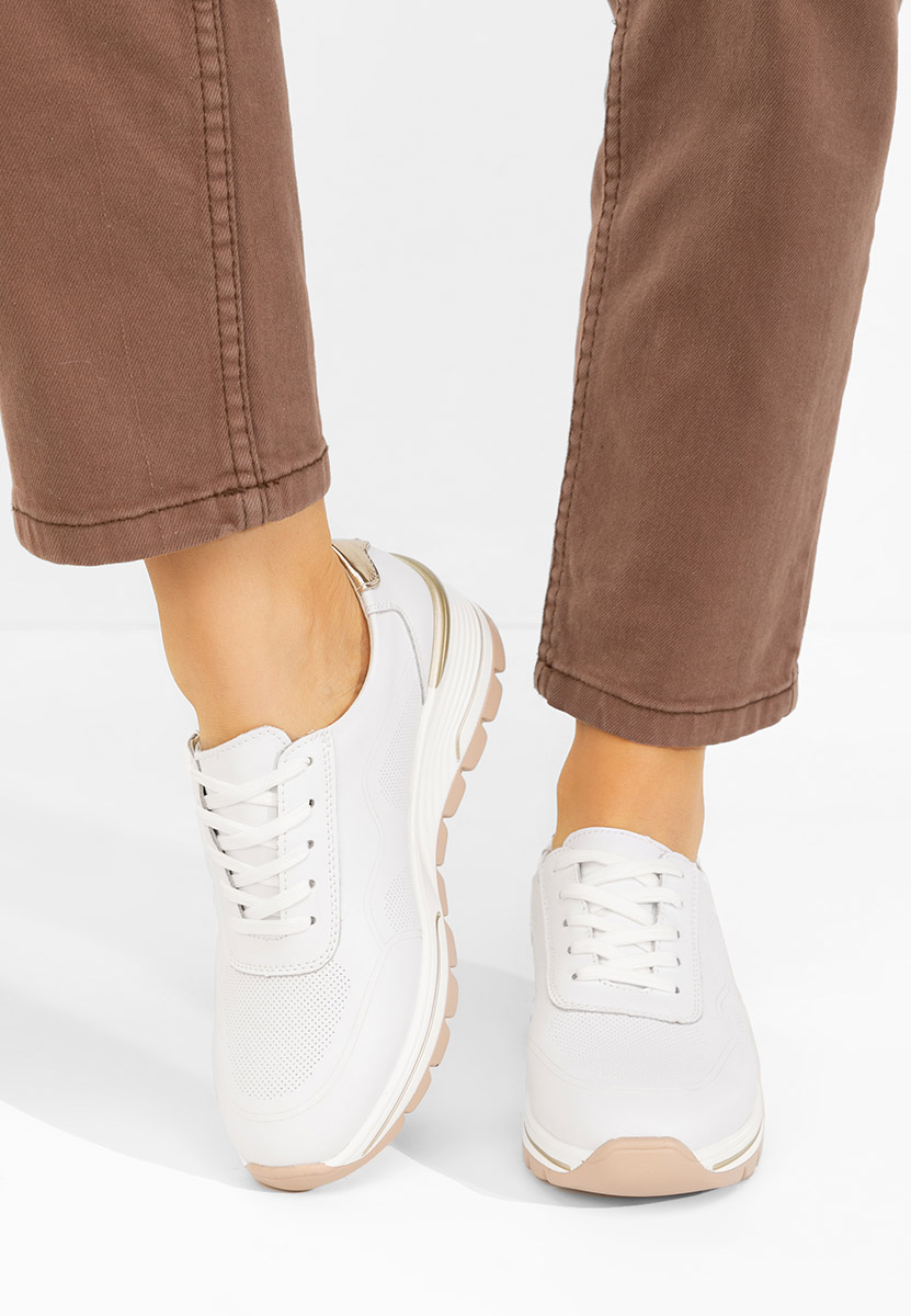 Sneakers γυναικεια δερματινα Thanh λευκά