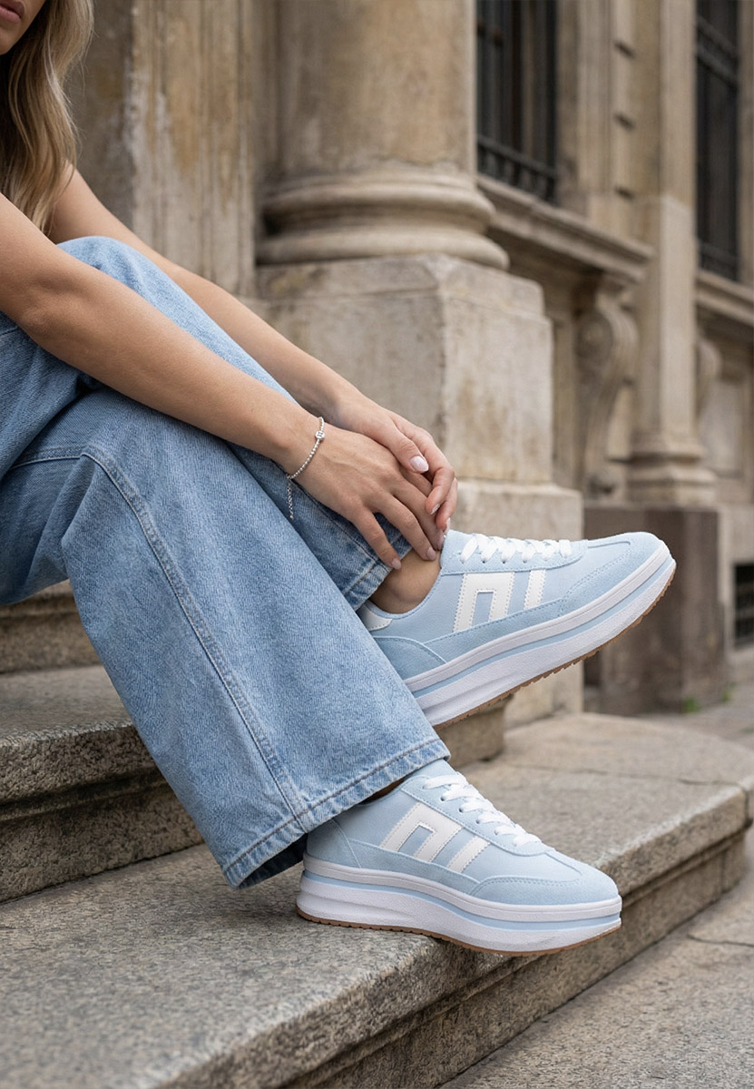 Sneakers με πλατφόρμα Jesie μπλε