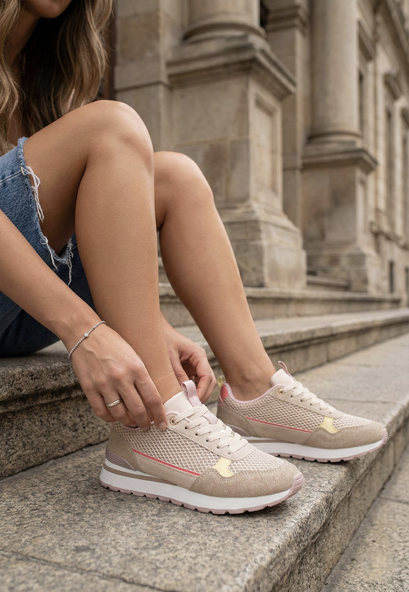 Sneakers γυναικεια Helenia μπεζ