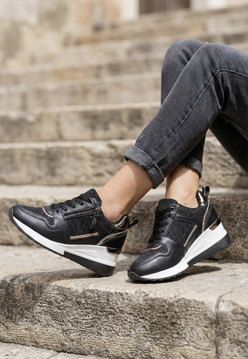 Sneakers γυναικεια μαύρα Rafina V2