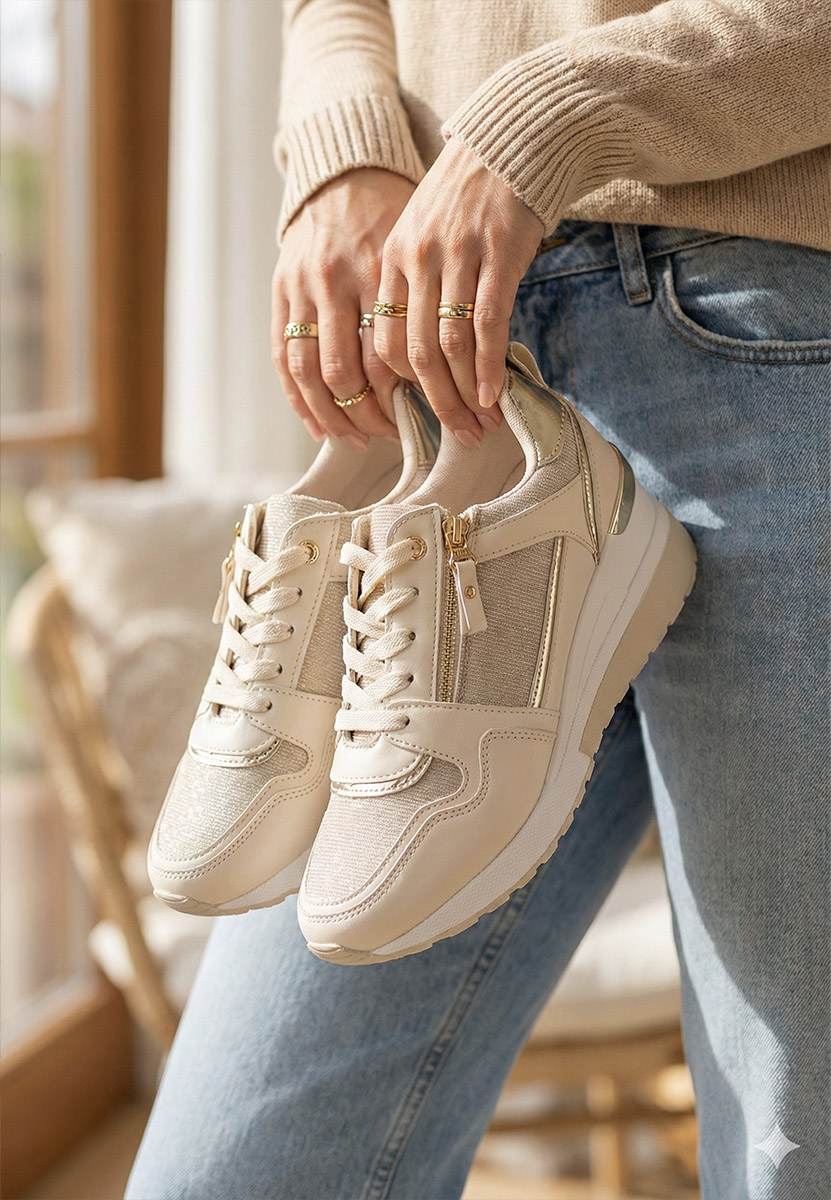 Sneakers με πλατφόρμα Rafina V2 μπεζ