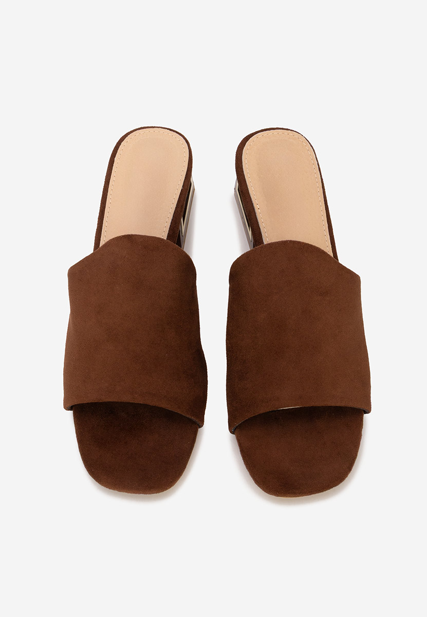 Mules με χοντρο τακουνι Alesandria V2 καφε