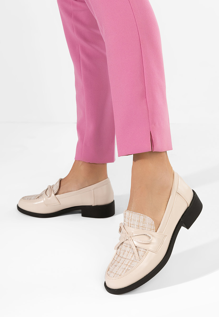 Μοκασίνια γυναικεια Aliera μπεζ