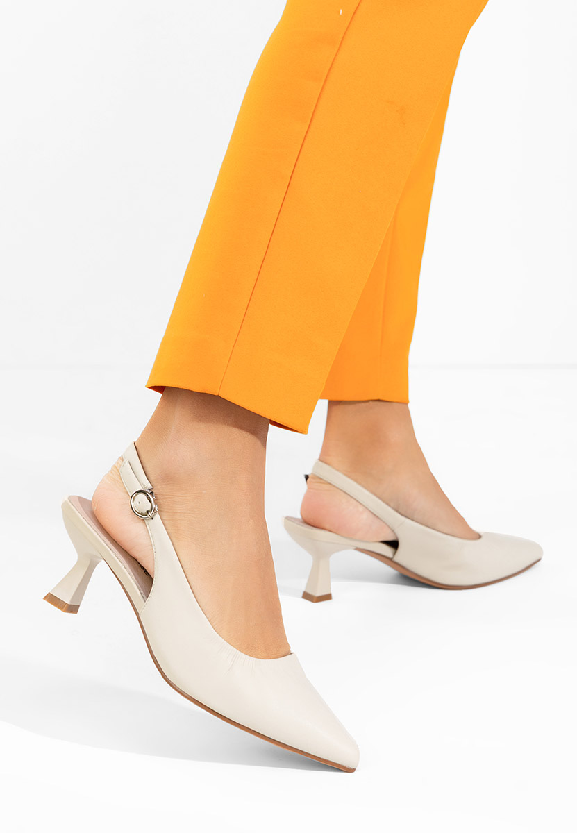 Γόβες slingback Semina μπεζ