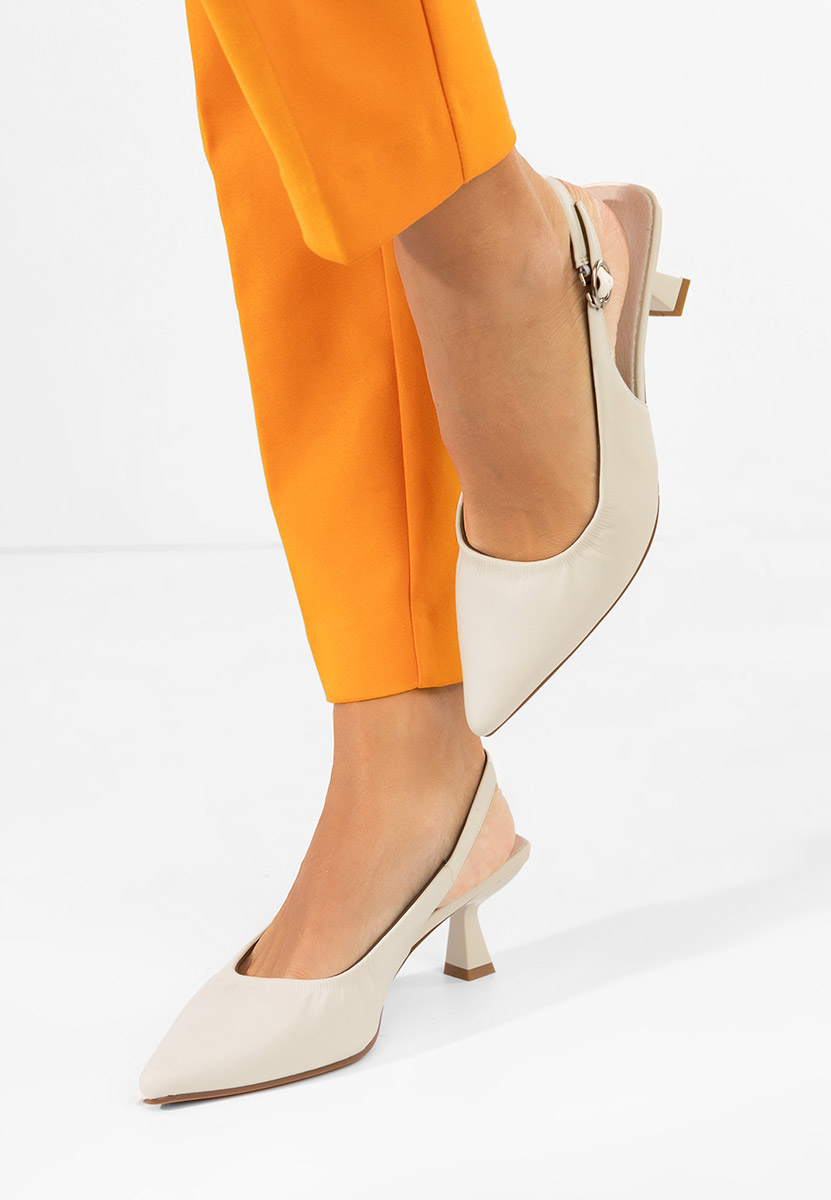 Γόβες slingback Semina μπεζ