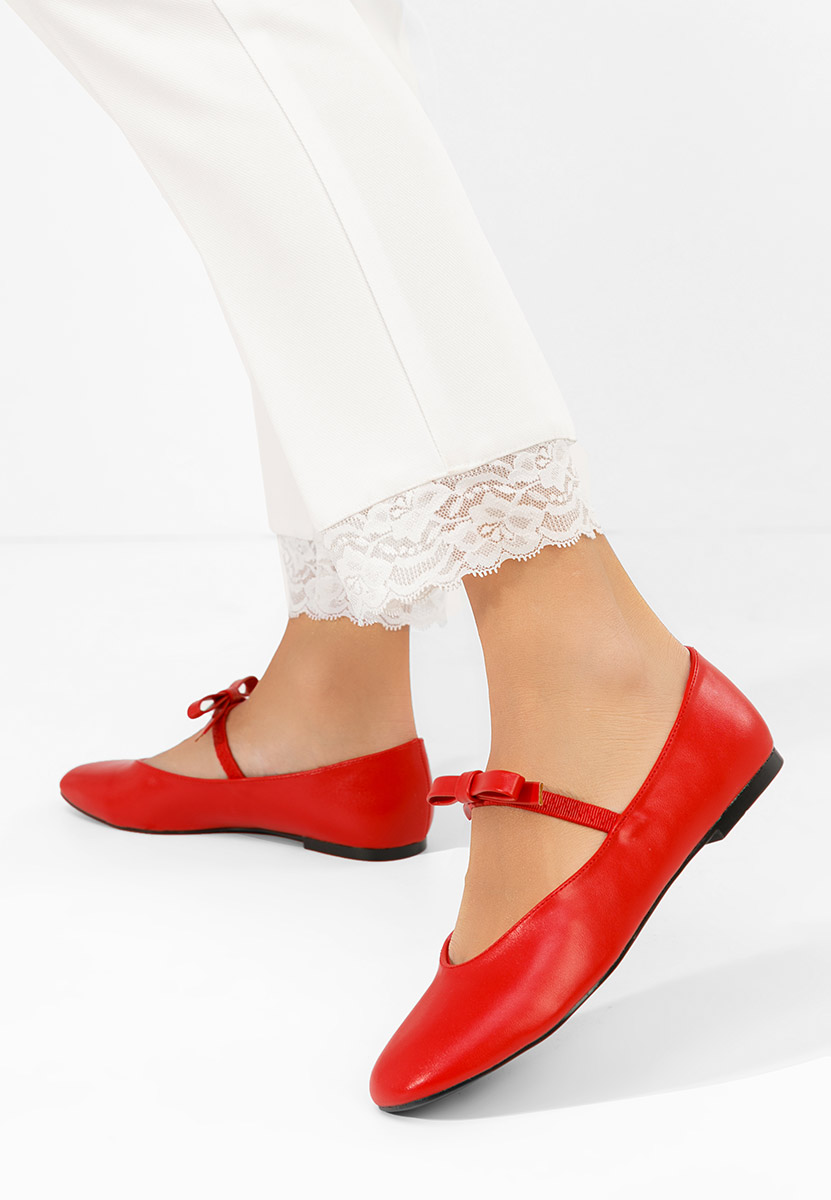 Γυναικείες μπαλαρίνες Iviona κοκκινο