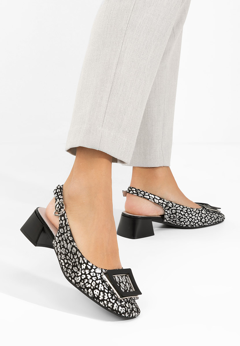 Γόβες slingback Belindia μαύρα