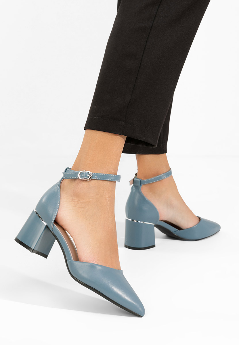 Γόβες με μπαρέτα Alecsia μπλε