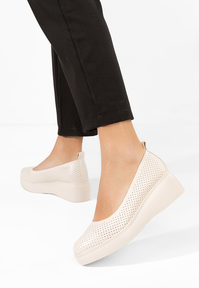 Πλατφόρμες γυναικεία Danetia μπεζ