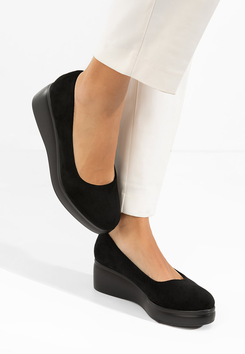 Πλατφόρμες γυναικεία Friderika μαύρα