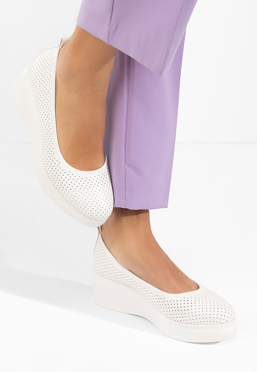 Πλατφόρμες γυναικεία Danetia λευκά