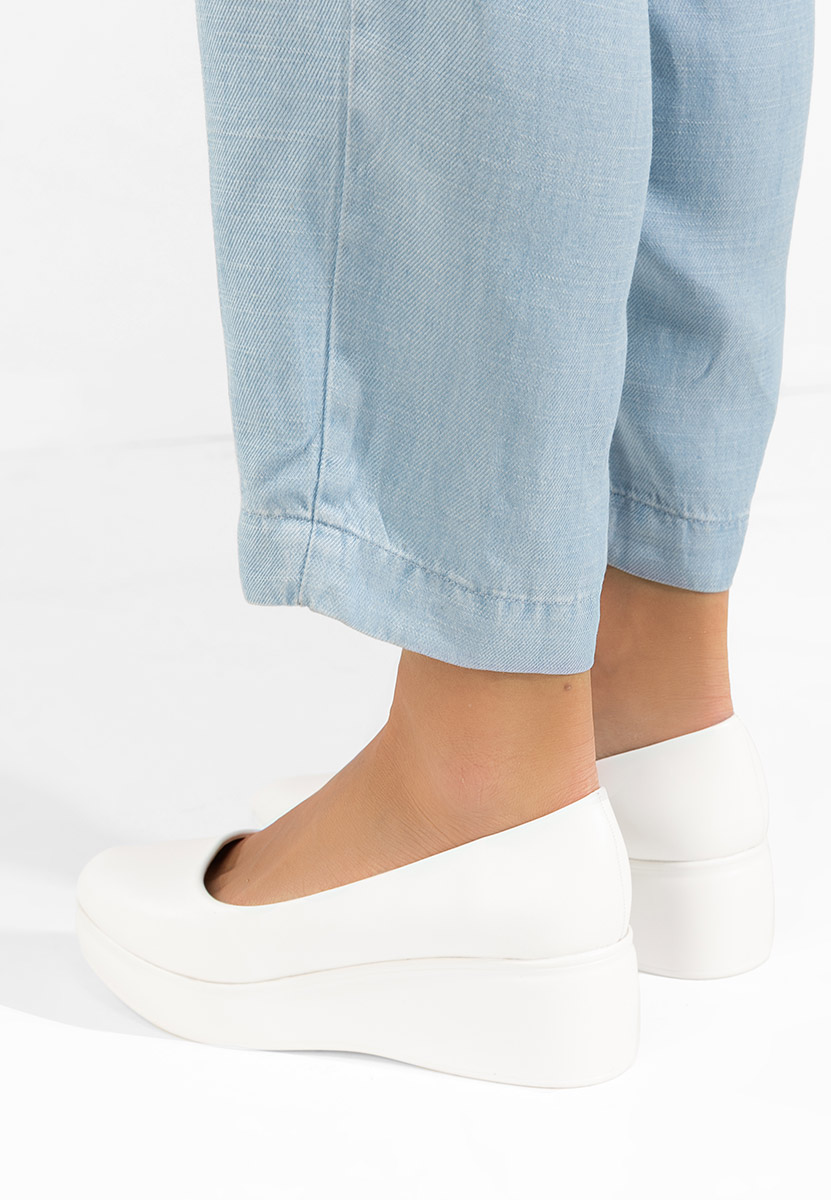 Πλατφόρμες γυναικεία Milanca λευκά