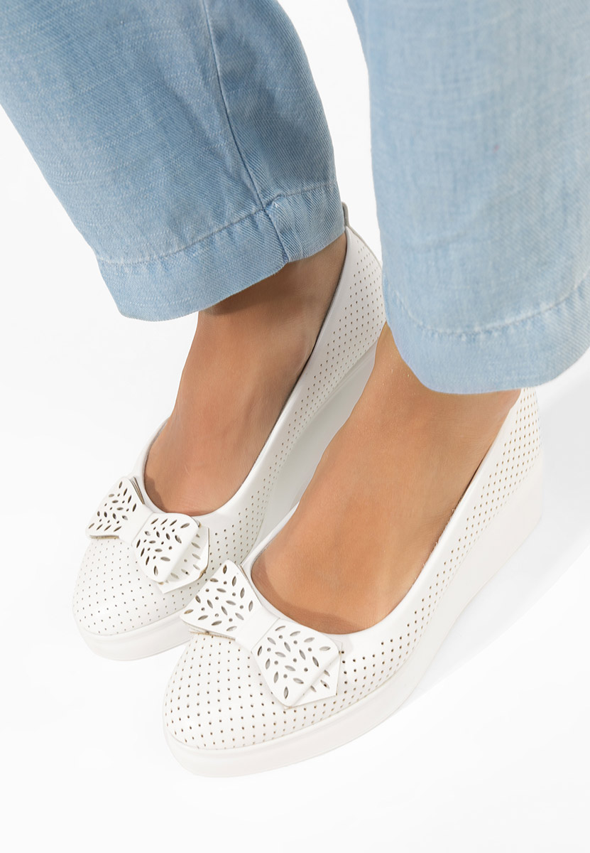 Πλατφόρμες γυναικεία Latefa λευκά