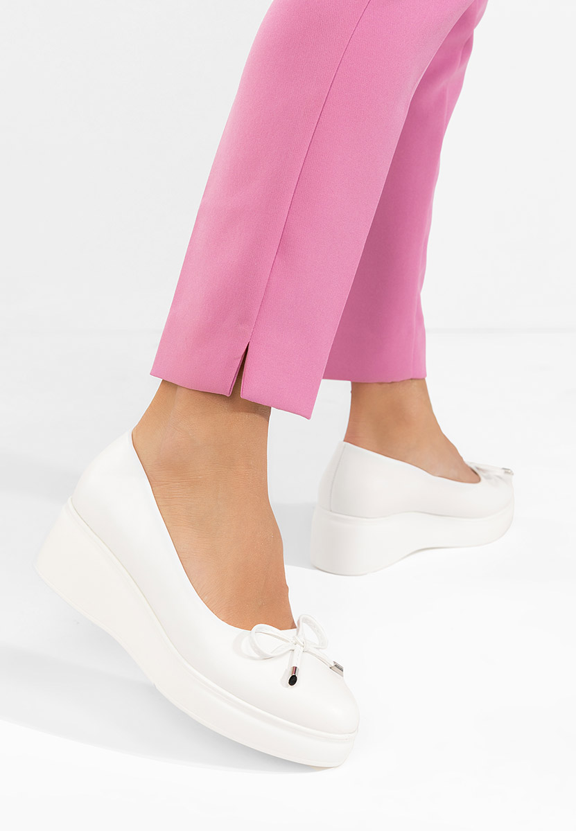 Πλατφόρμες γυναικεία Olmaria λευκά