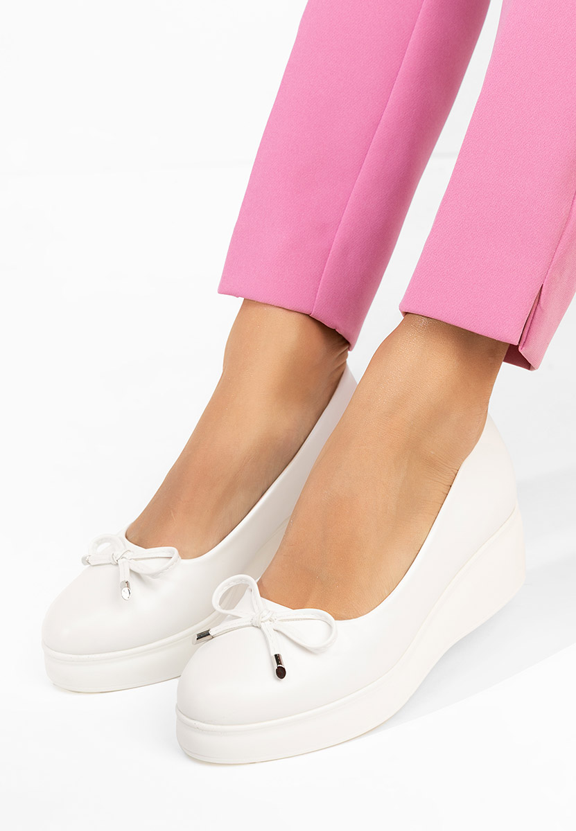 Πλατφόρμες γυναικεία Olmaria λευκά