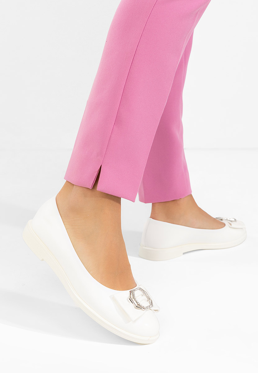 Γυναικείες μπαλαρίνες Briania λευκά