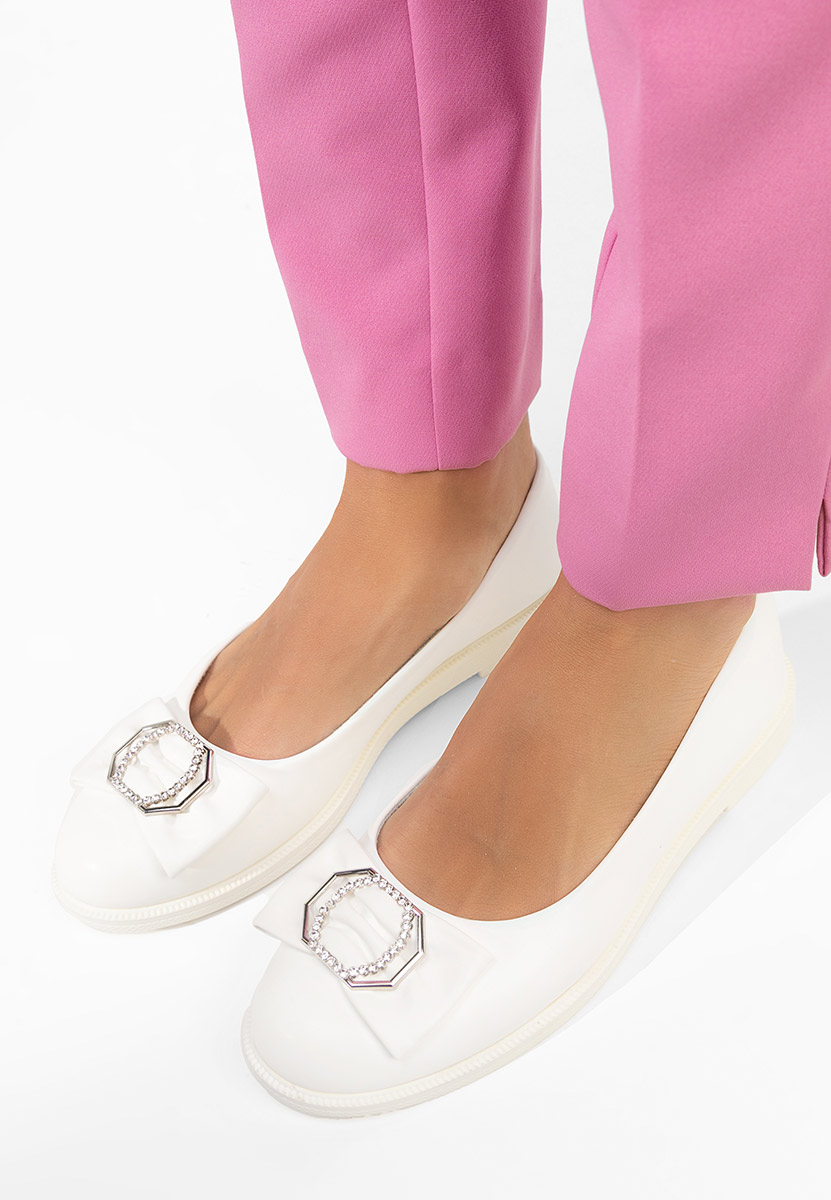 Γυναικείες μπαλαρίνες Briania λευκά